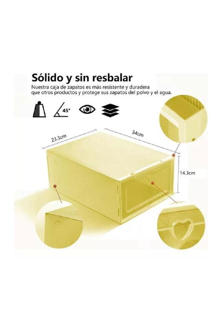 10 piezas zapateras organizadoras amarillas-2