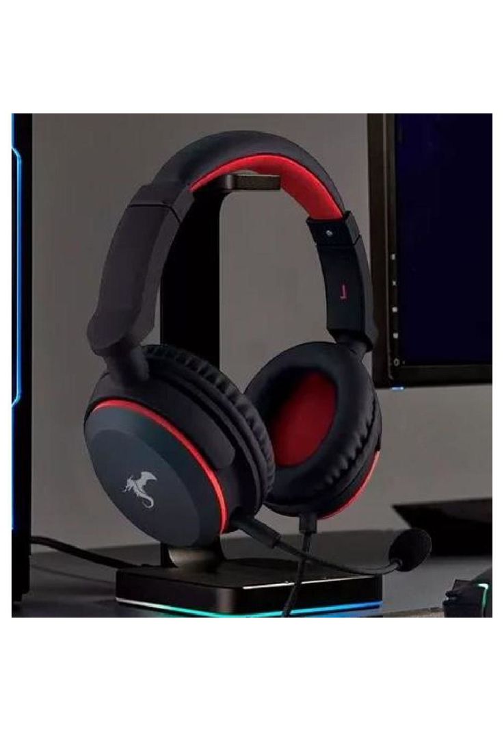 Audífonos gamer Kolke Hero entrada jack 3.5mm rojo-3