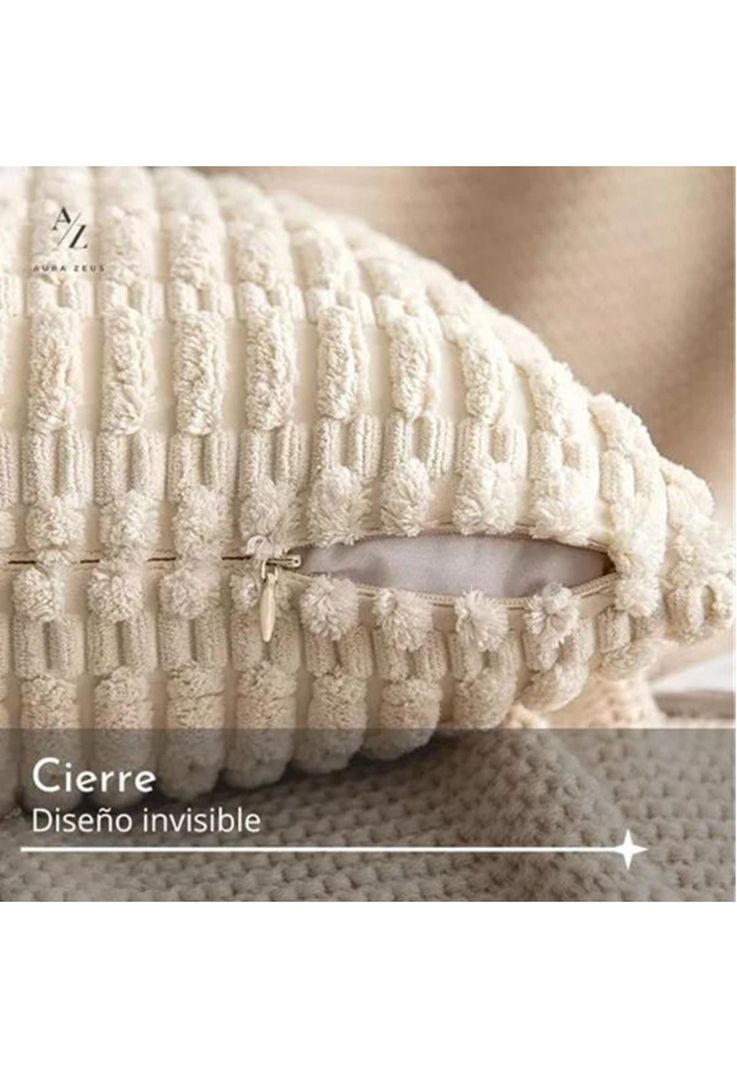 Pack de 2 Fundas de Almohadas Cojín 45x45 cm con Diseño Suave para Sillón y Cama Blanco Crema-2