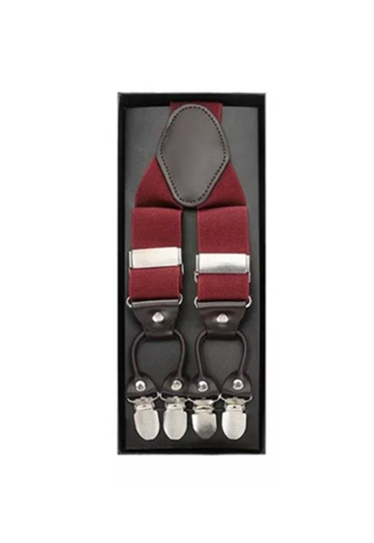 Suspensor humita en caja tirantes hombre ajustable elástico, café-1