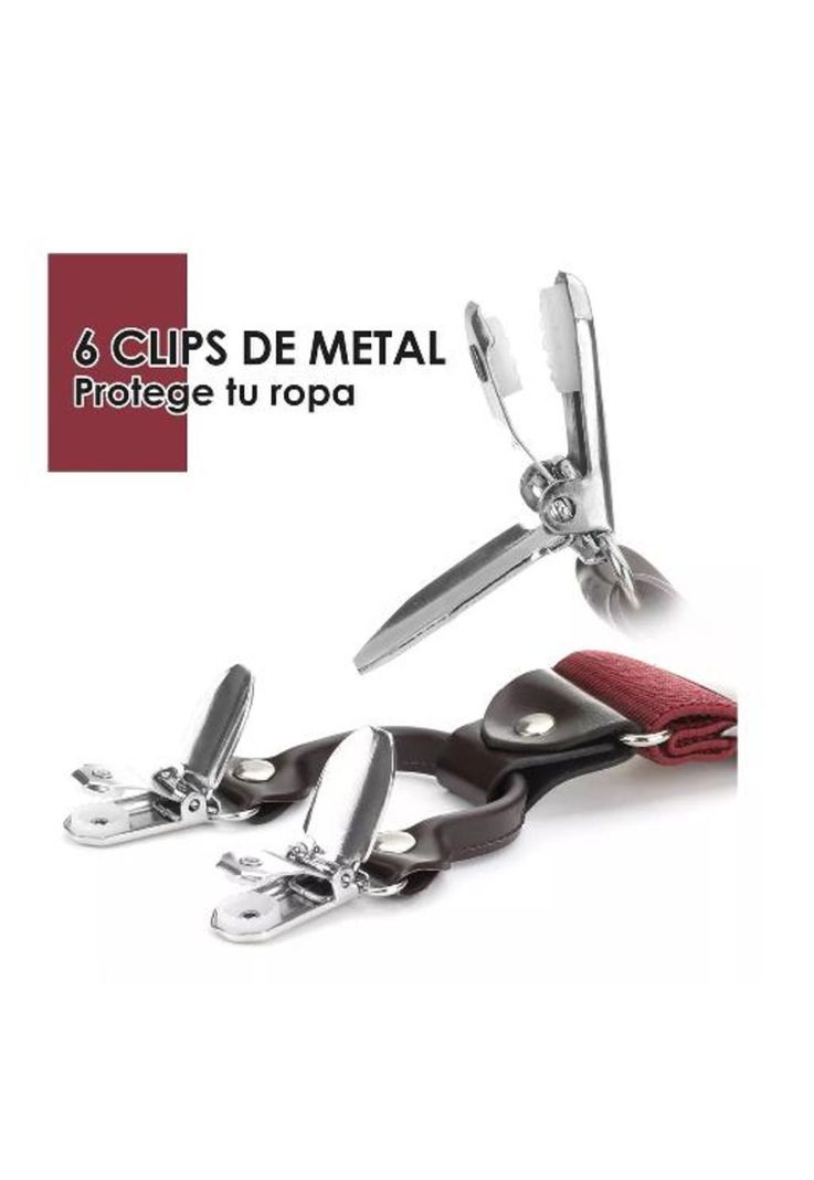 Suspensor humita en caja tirantes hombre ajustable elástico, café-4