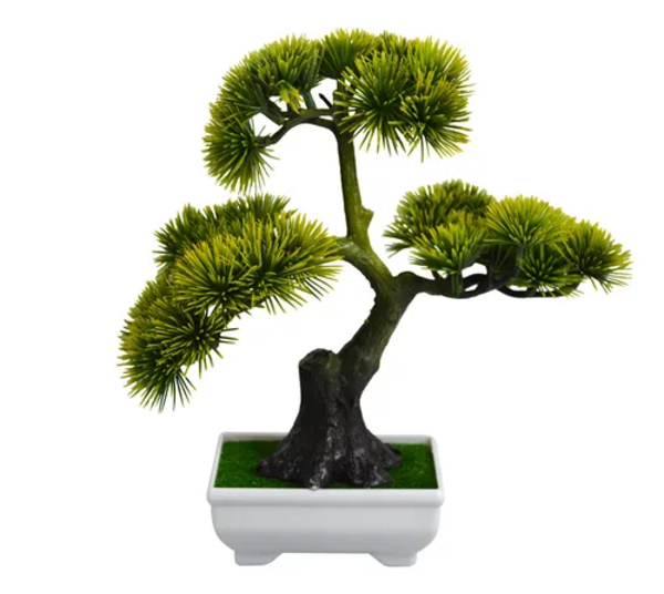Planta bonsái flor artificial macetero 23 cm