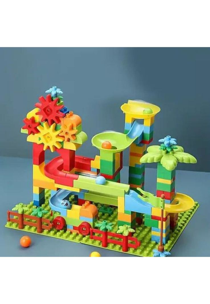 Bloques didácticos tobogán de pelotas, 102 pcs, juguete niños multicolor-6