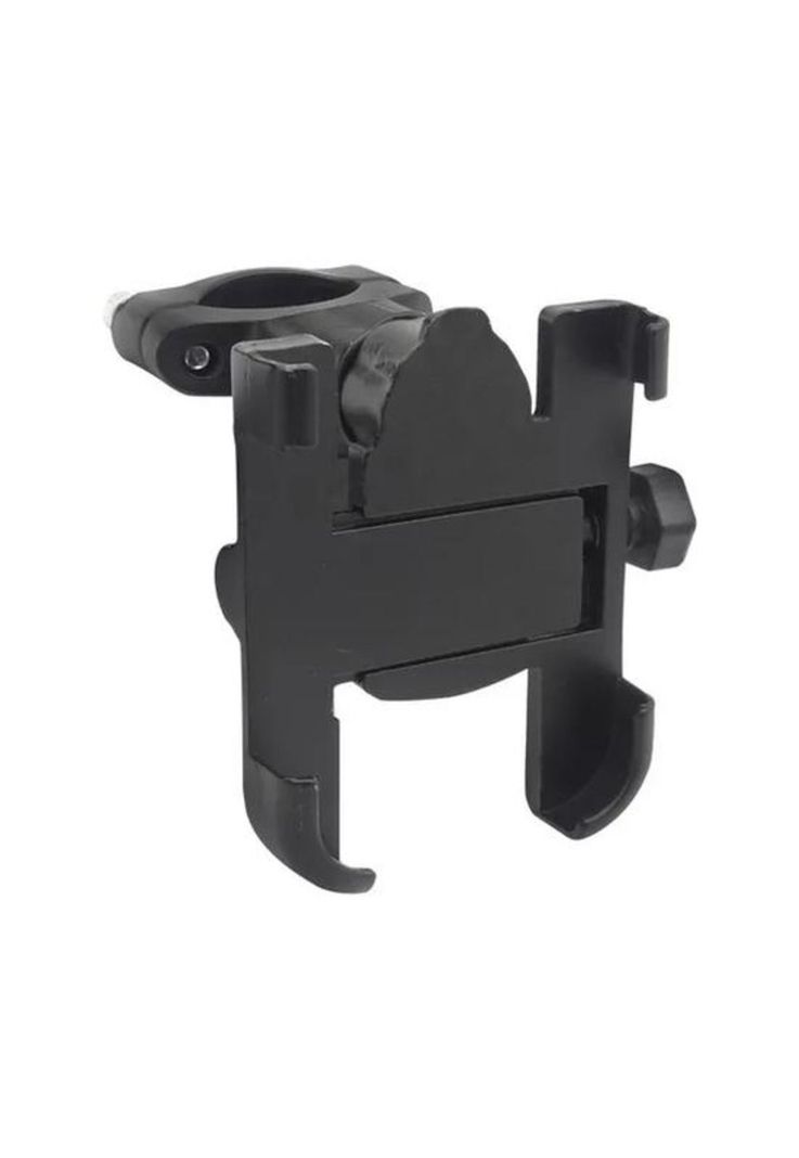 Soporte porta celular móvil para moto y bici, metálico antivibración, color negro-0