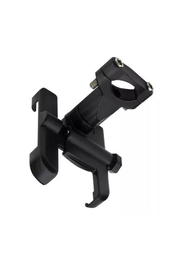 Soporte porta celular móvil para moto y bici, metálico antivibración, color negro-1