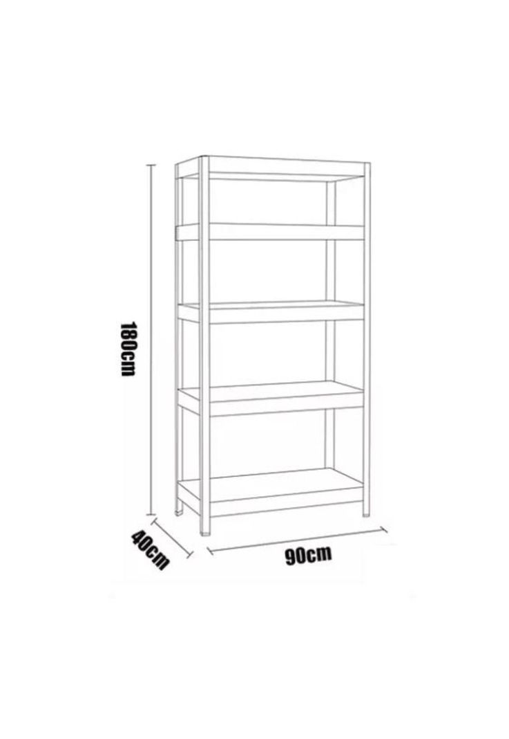 Estante Rack Metálico 180 x 90 x 40 Galvanizado Imsi Home Plateado-2