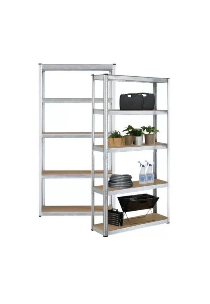 Estante Rack Metálico 180 x 90 x 40 Galvanizado Imsi Home Plateado-4