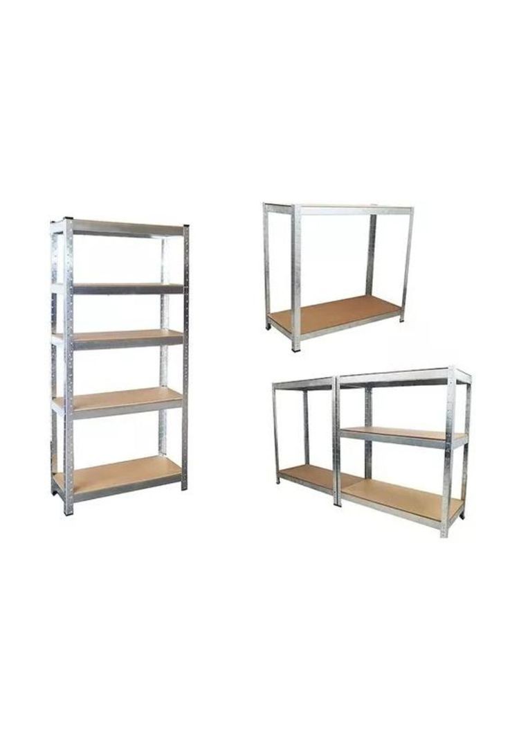Estante Rack Metálico 180 x 90 x 40 Galvanizado Imsi Home Plateado-5