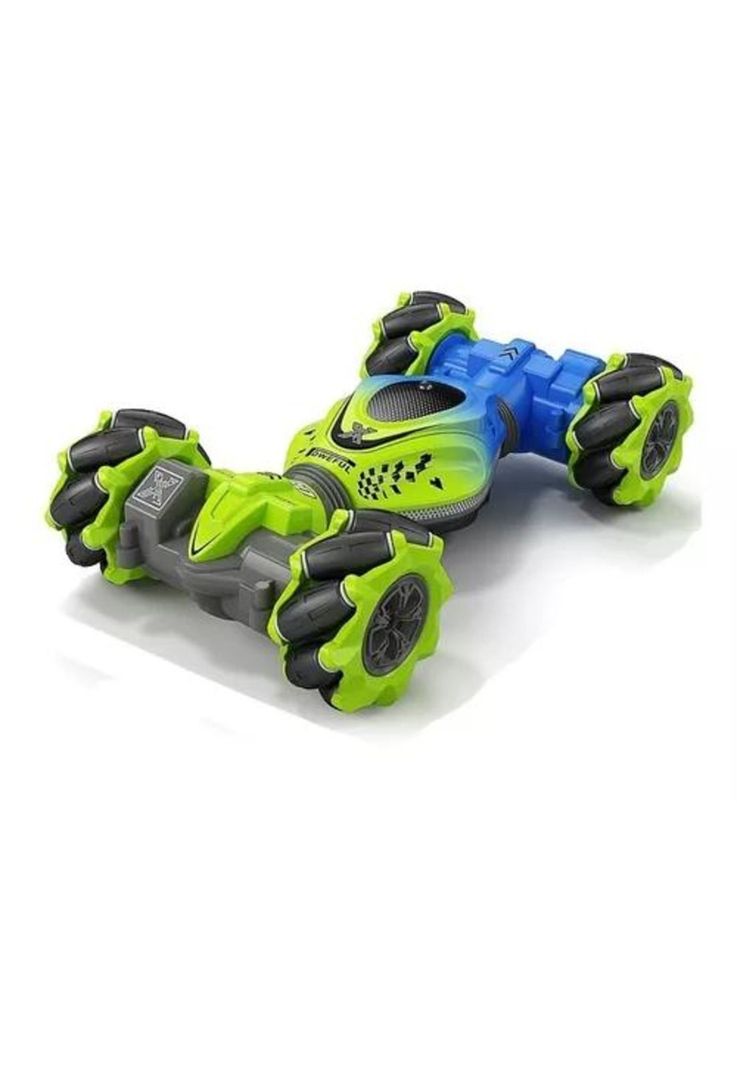 Auto loco 4x4 trucos pro con control 2.4G verde-0