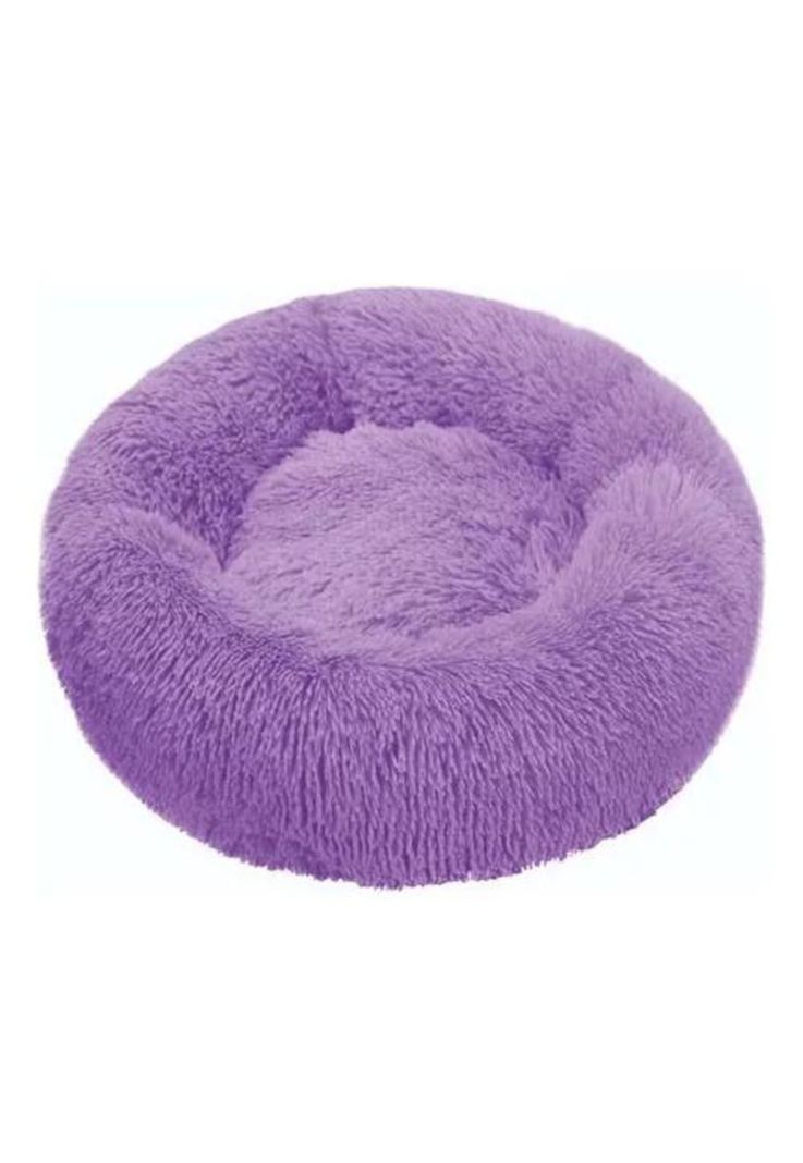 Cama para mascotas felpa antiestrés 80 cm XL violeta-1