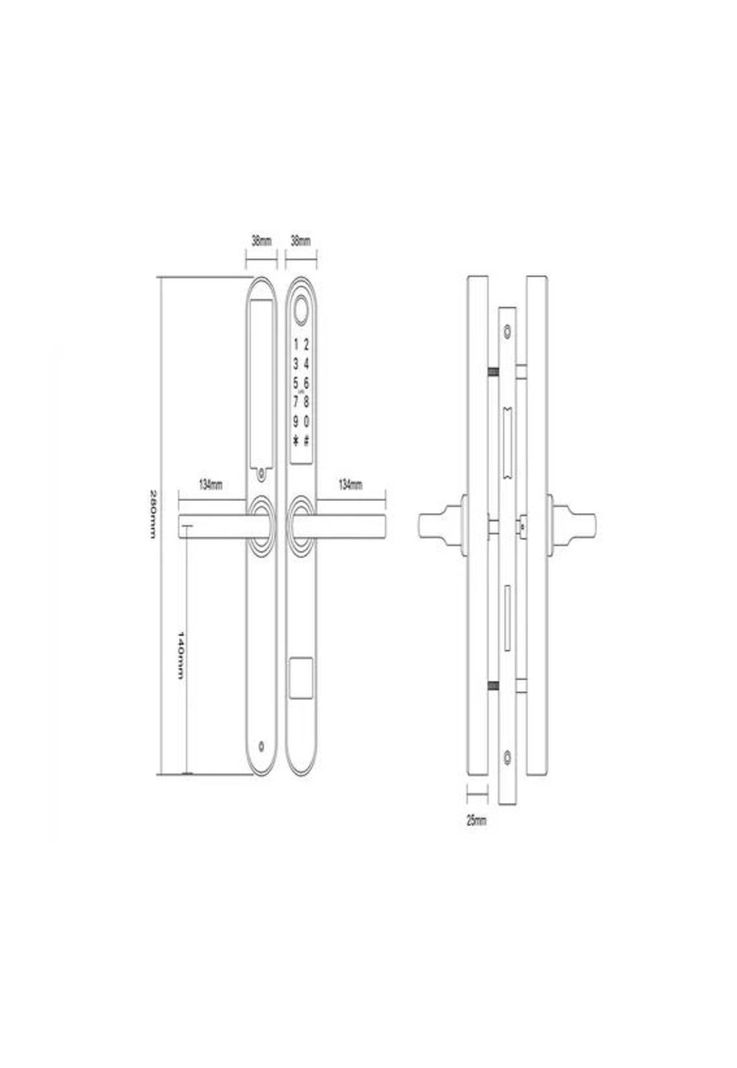 Cerradura Digital S31B Acceso Principal Reversible-2