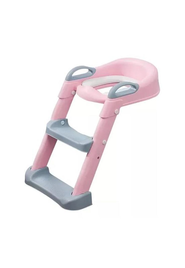 Asiento adaptador de inodoro WC acolchado, color rosado-0