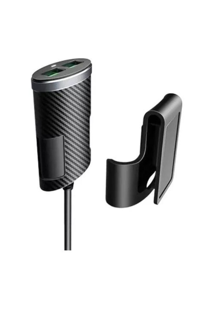 Cargador USB auto con alargador 4 puertos 1 metro-1