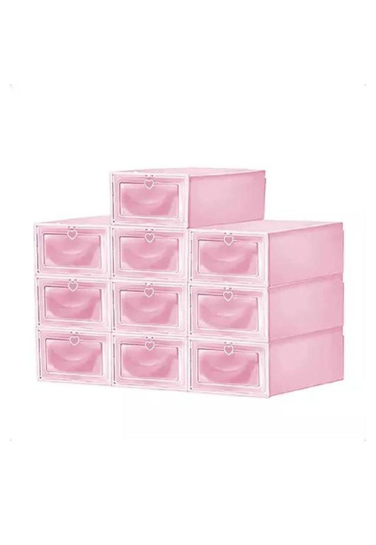 10 piezas zapateras organizadoras rosadas-1