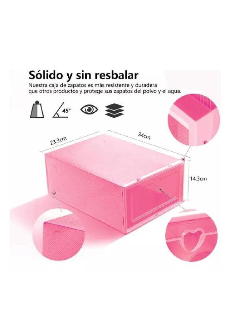 10 piezas zapateras organizadoras rosadas-2
