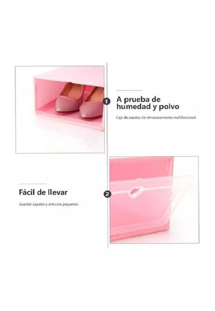 10 piezas zapateras organizadoras rosadas-3