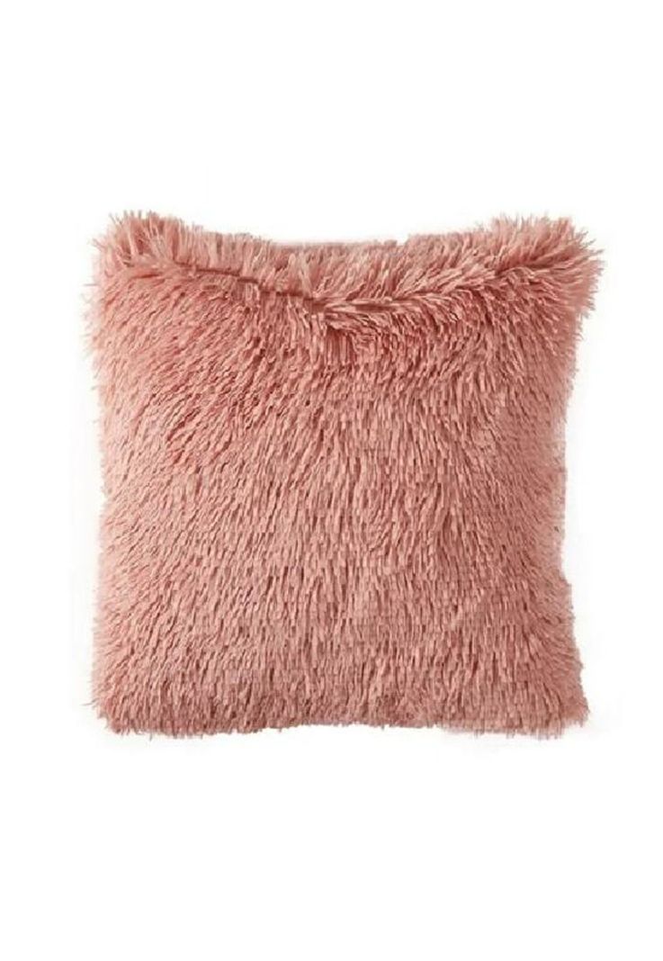 Pack 2 funda peluda decorativa color rosa-0