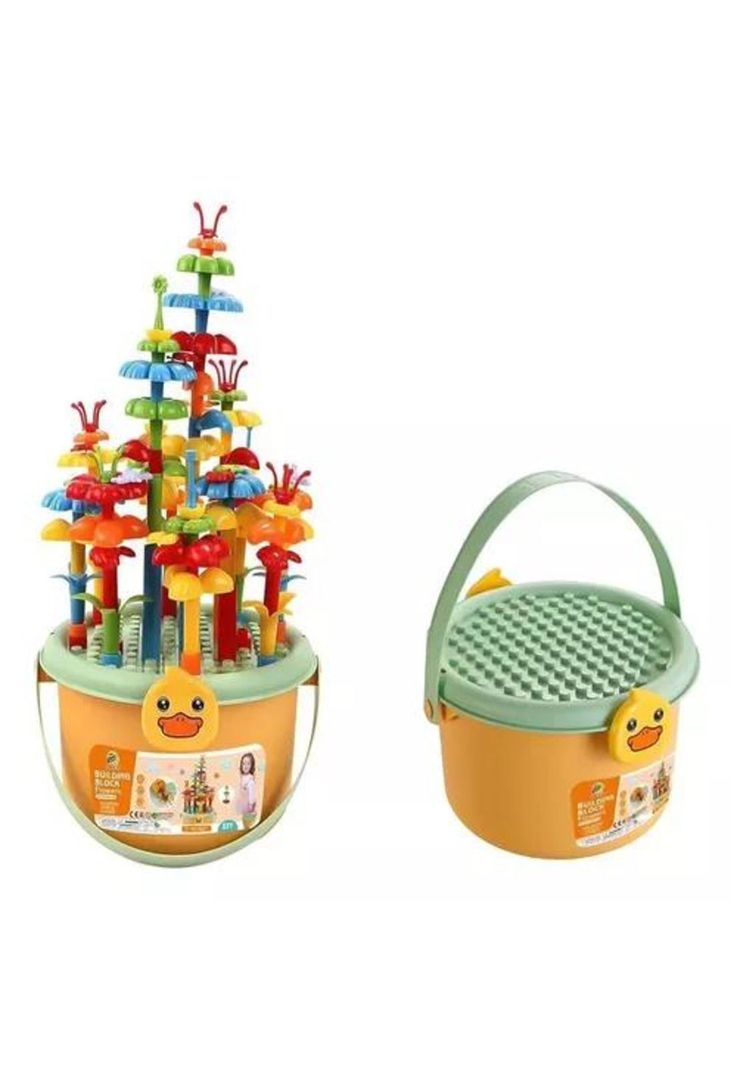 Balde de bloques de construcción 142 pcs juguete didáctico-1