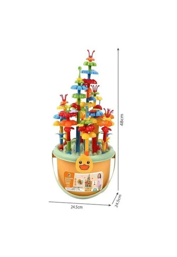 Balde de bloques de construcción 142 pcs juguete didáctico-2