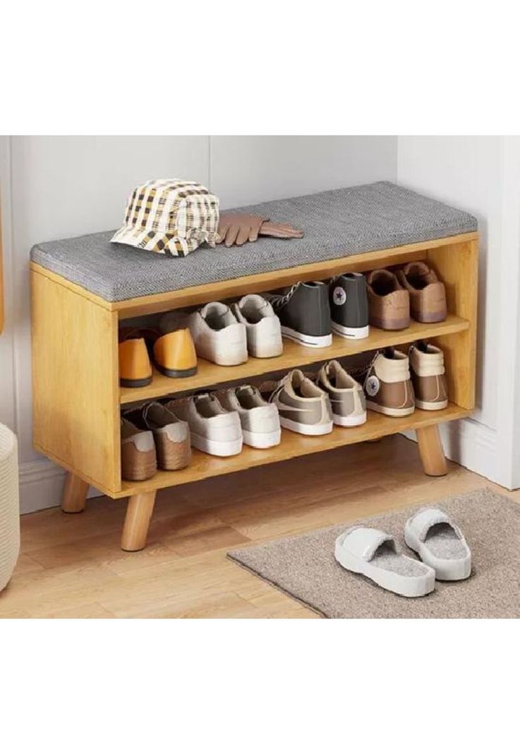 Zapatero Organizador Zapatos Banca Probador Madera-1