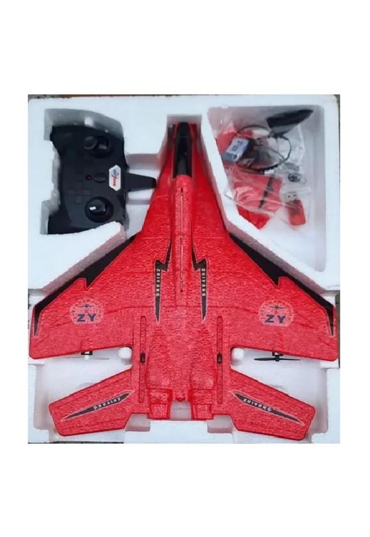 Avión de combate a control remoto de juguete Su-35 AMC rojo-2