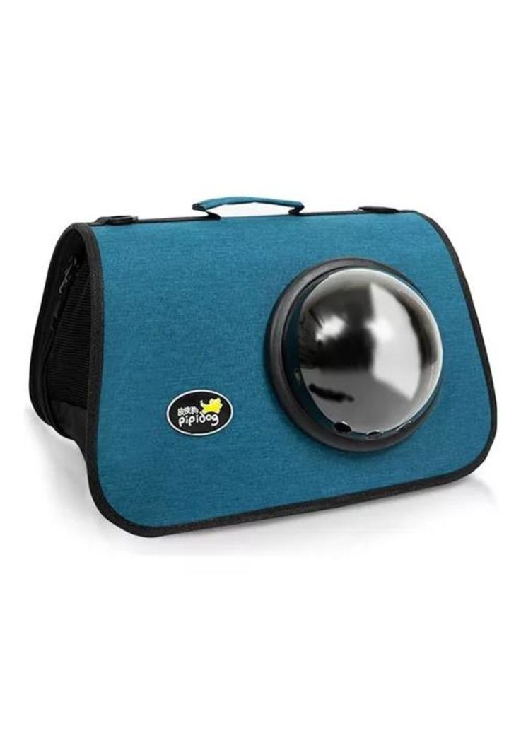 Bolso de transporte cápsula para mascotas malla transpirable verde-0