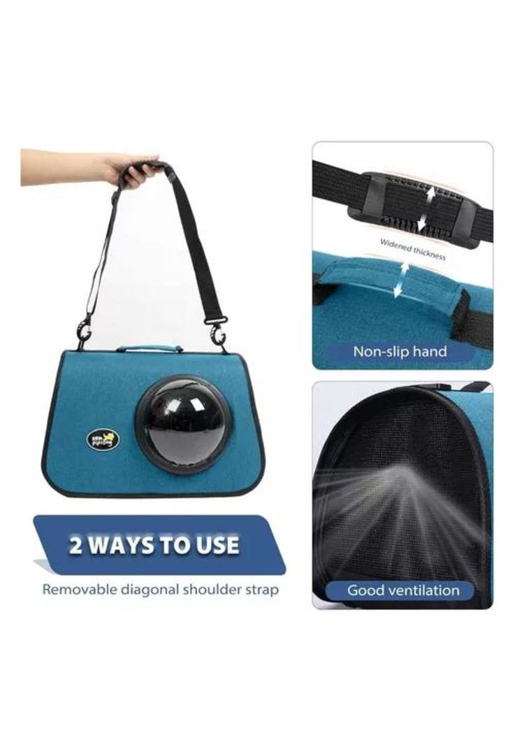 Bolso de transporte cápsula para mascotas malla transpirable verde-4
