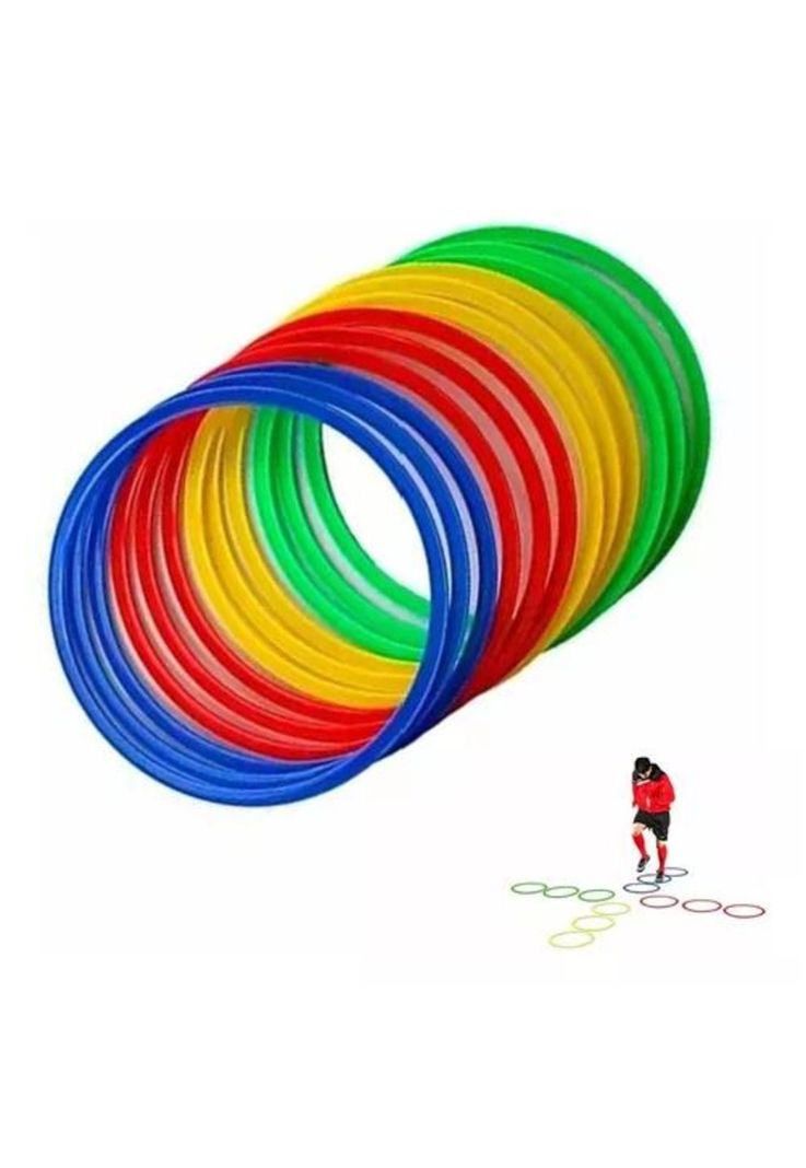 Set de 12 Aros de Agilidad - 40 cm, Entrenamiento para Deporte y Fútbol-4