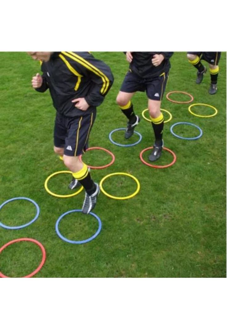 Set de 12 Aros de Agilidad - 40 cm, Entrenamiento para Deporte y Fútbol-5