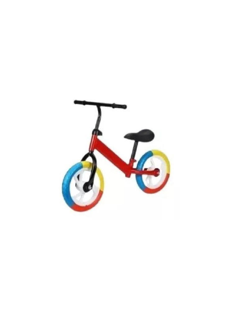 Bicicleta De Equilibrio Sin Pedales De Aprendizaje Niños Roja rueda Colores-0
