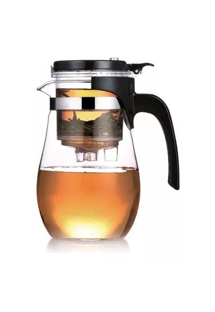 Tetera de Vidrio - Con Infusor, 900 ml, Gunfu-0