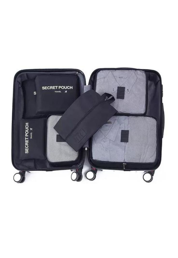 Set de 6 Organizadores de Equipaje de Viaje - Bolsa Ropa Interior - Color Rosado-1