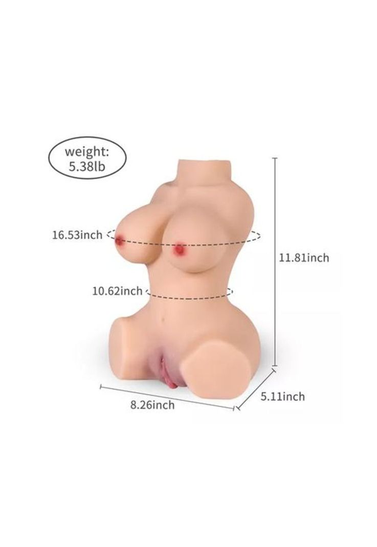 Muñeca sexual realista 3D, masturbación vagina silicona, color nude-1
