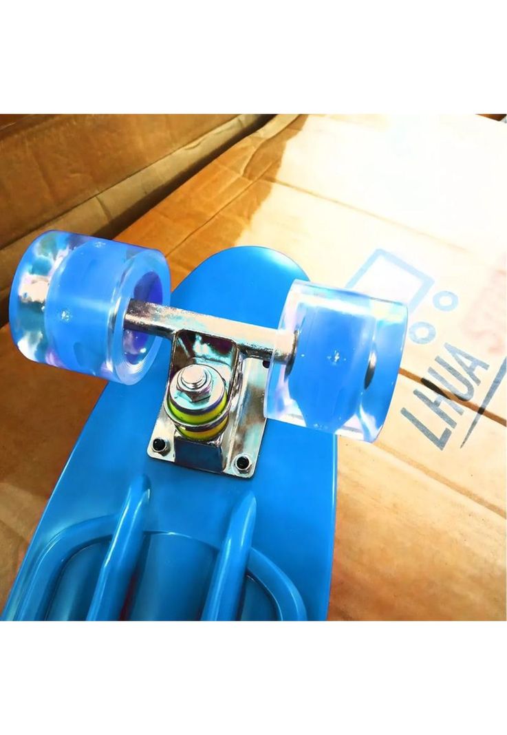 Skate Penny patineta con ruedas LED, azul-2