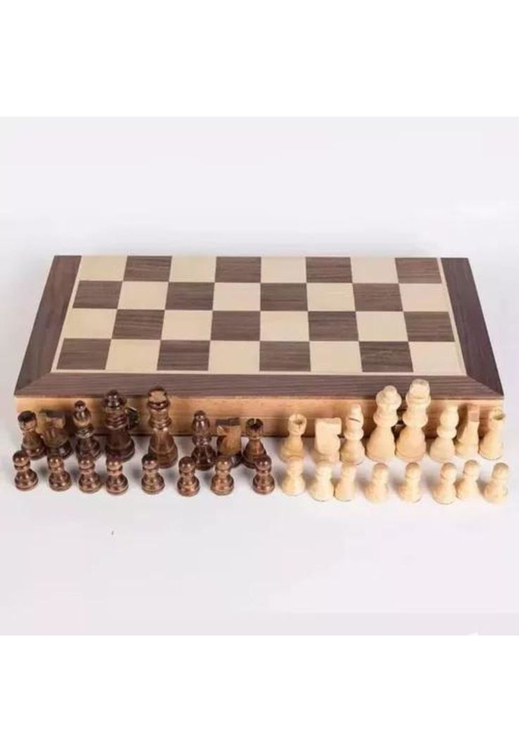 Tablero de ajedrez de madera 40x40 cm magnético-3