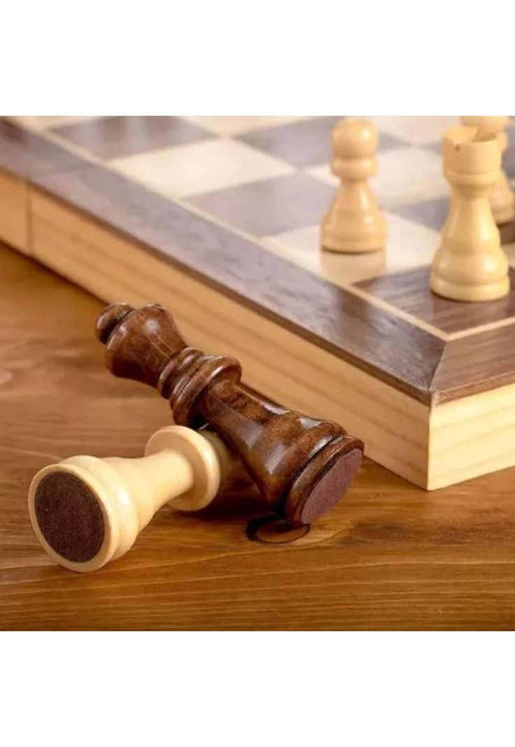 Tablero de ajedrez de madera 40x40 cm magnético-4