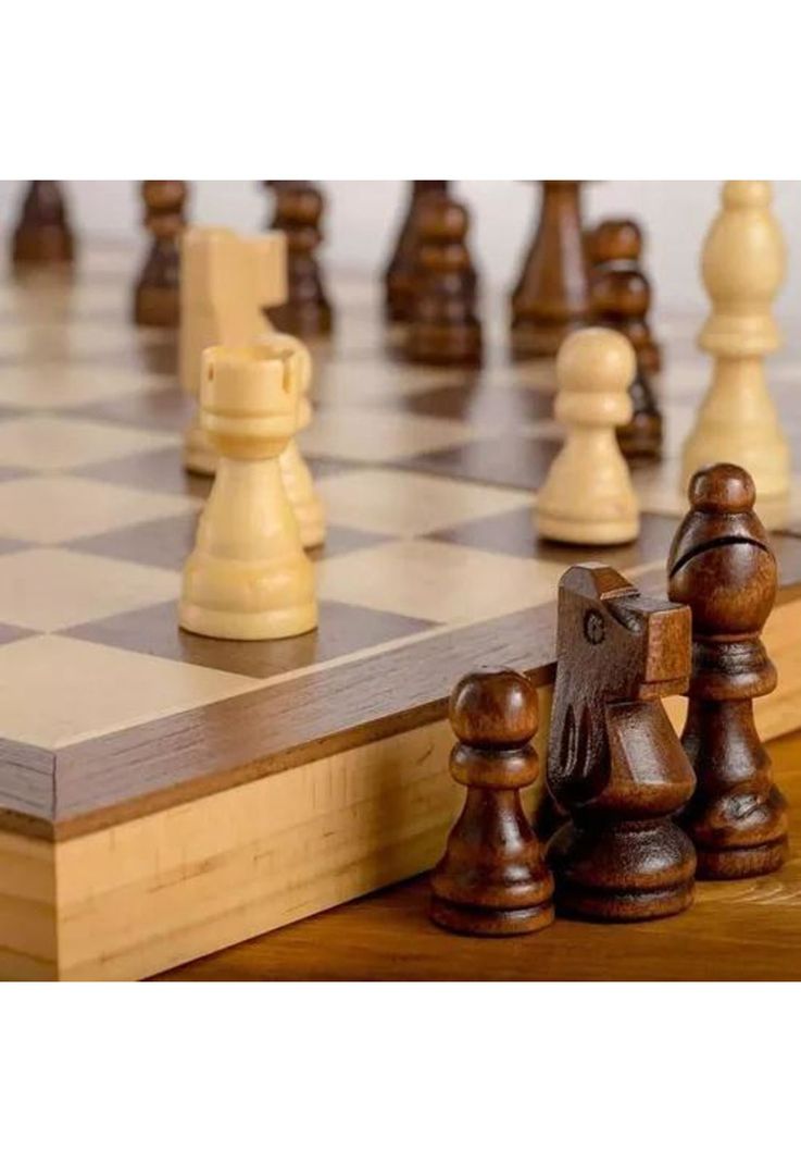 Tablero de ajedrez de madera 40x40 cm magnético-5