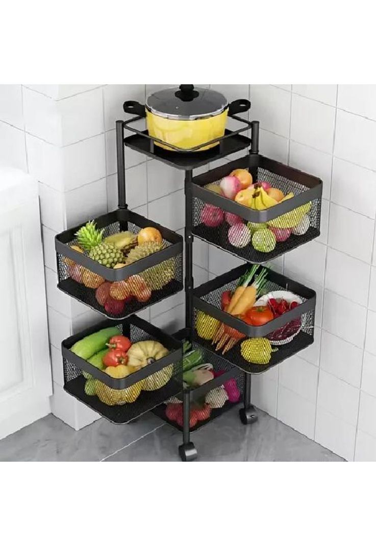 Carro Organizador Ruedas Verduras 5 Niveles-4