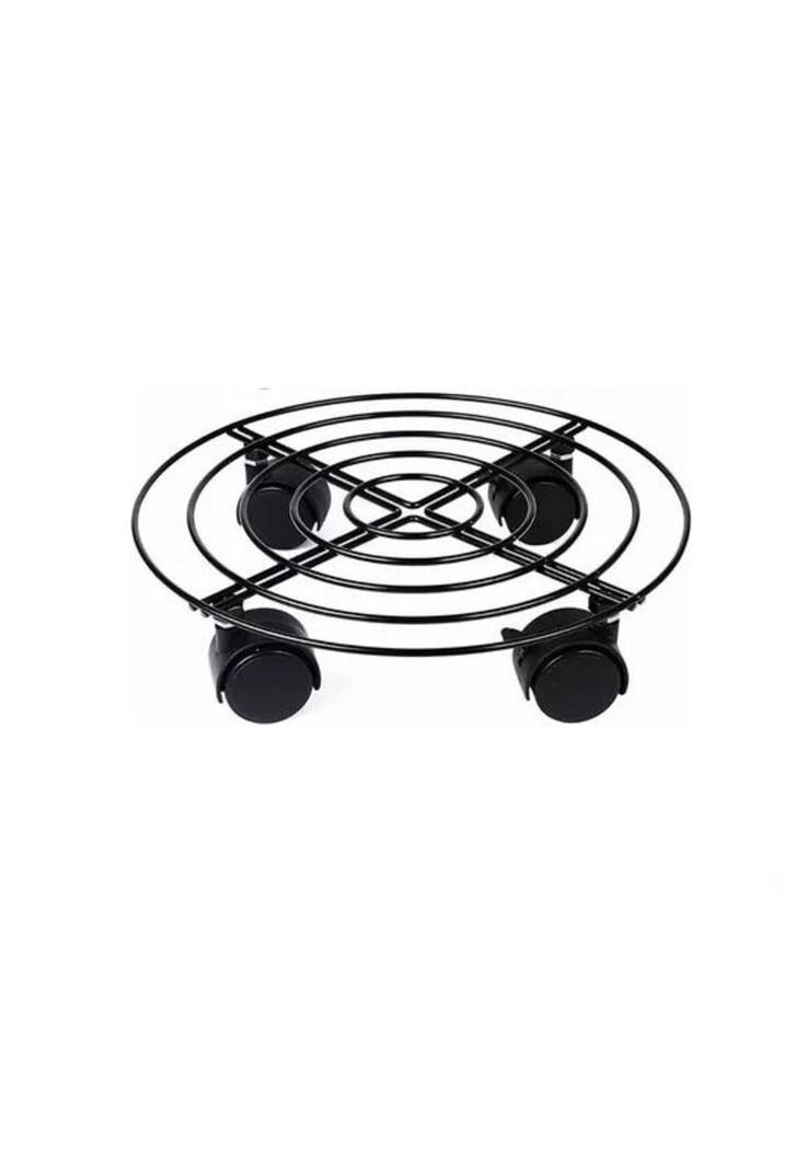 2 Soportes Base para Maceta de Metal con Ruedas-0
