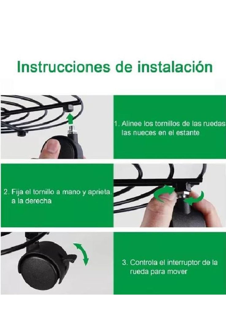 2 Soportes Base para Maceta de Metal con Ruedas-3