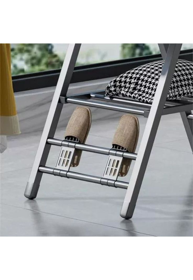 Tendedero plegable acero inoxidable 170 cm, color plateado-1
