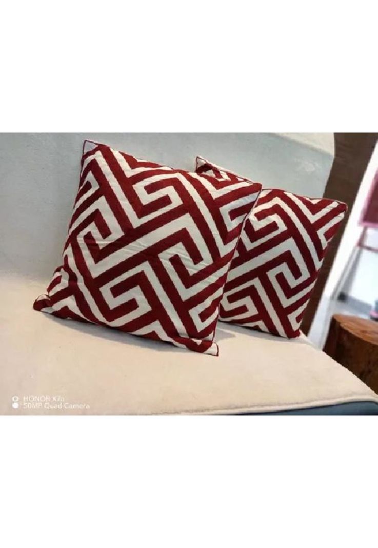 Pack de 4 Fundas para Cojín 45x45 cm Burdeo-3