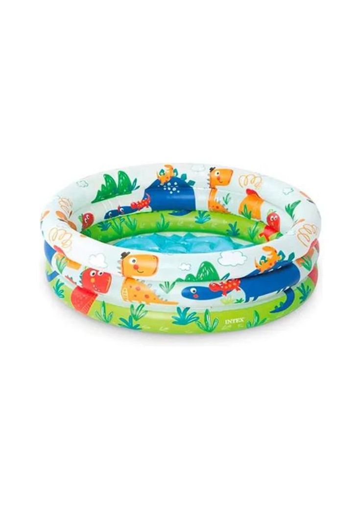 Piscina inflable redonda dinosaurio multicolor-0