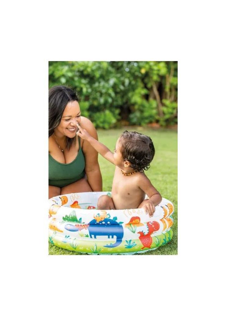 Piscina inflable redonda dinosaurio multicolor-4