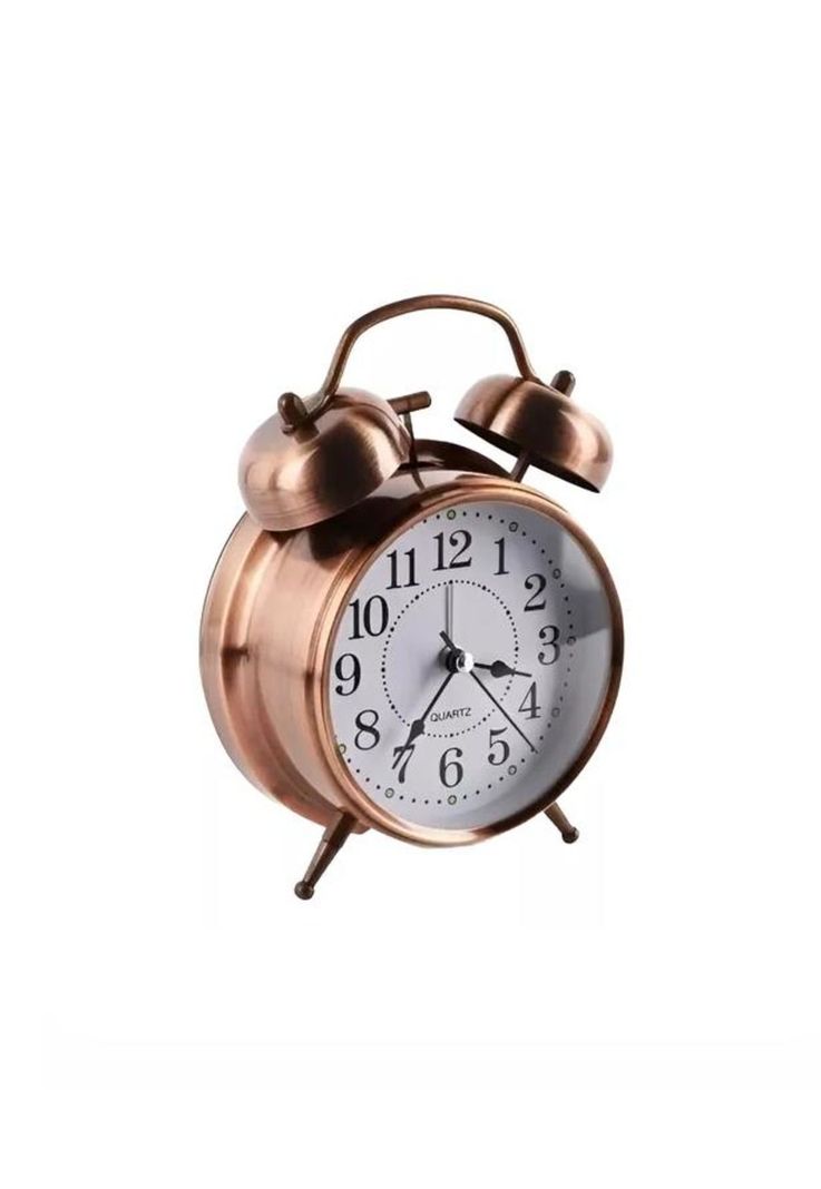 Reloj despertador campana retro analógico-0