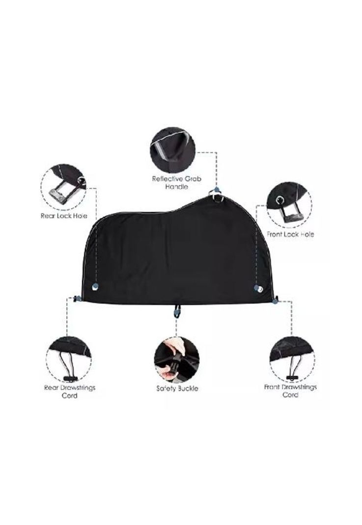 Funda cubre bicicleta moto carpa impermeable 110x200 cm-2