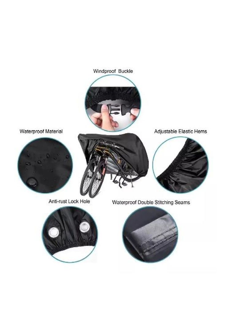 Funda cubre bicicleta moto carpa impermeable 110x200 cm-3
