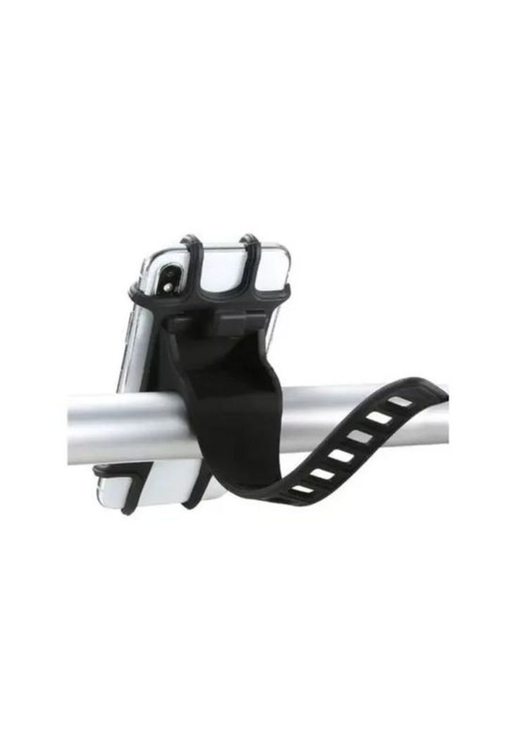 Soporte de teléfono para bicicleta y moto, elástico, color negro-3