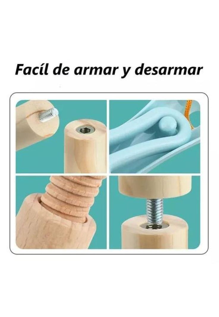 Set de limpieza didáctico para niños, juguetes de madera-3