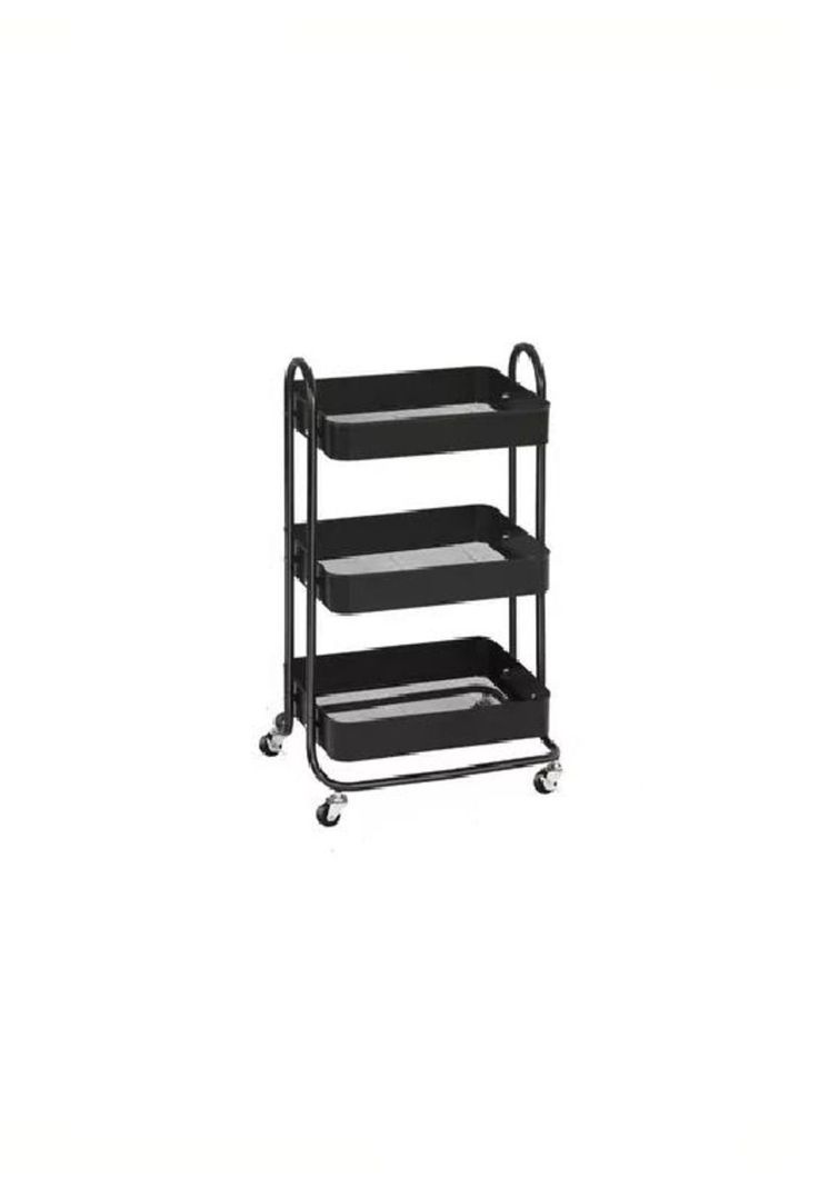 Carrito Organizador Multiuso Con Ruedas Acero Casatua Negro-0